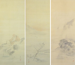 水彩画「太公望」 太公望三幅対 – 古美術 太湖
