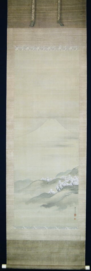 富士に桜山図