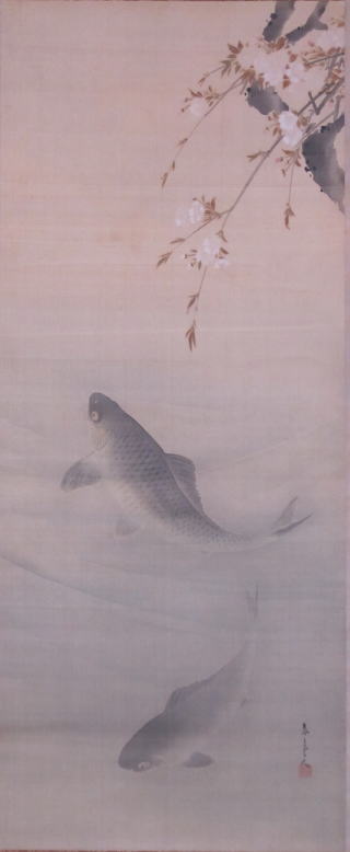 桜に鯉 – 古美術 太湖