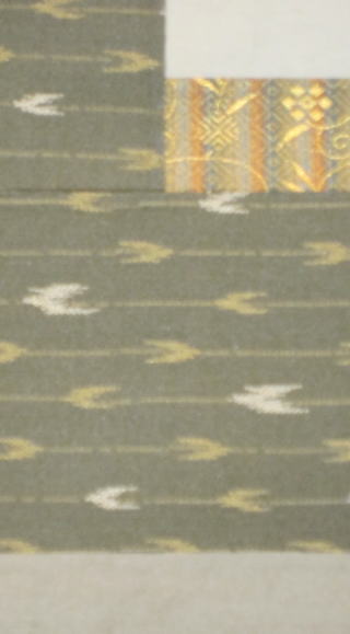 ギボシ花に雀図