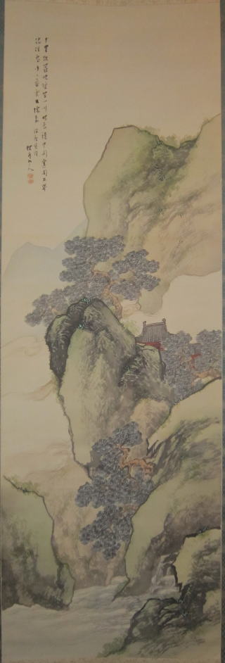 春山景寺図